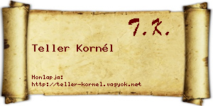 Teller Kornél névjegykártya